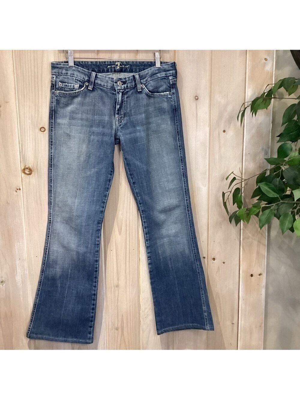 7 For All Mankind Flare Jeans Low Rise Size 29